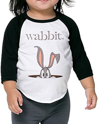 The Bugs Bunny Looney Tunes Comedy Hour Animated-Anthology Child Unisex Raglan Shirt Funny Baseball Uniform 3/4 Sleeve