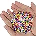 SHAN RUI 1000pcs 6mm Assorted Color Acrylic Round AB Color Spacer Beads, with 1 Black and 1 White Cord for Bracelets Jewelry Making