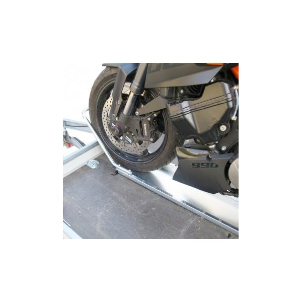 Set 1 x Motorrad Standschiene mit Haltebügel inkl. Alu Auffahrschiene – Bild 5