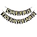 Threemart Cheers to 30 Years Banner 30th Birthday Party Banner 30th Anniversary Party Decoration Bunting