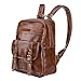 Leather Backpack for Women SNUG STAR Vintage School Bag Students Book Bag Satchel Purse(Brown)