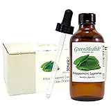 Peppermint Essential Oil (100% Pure), Premium Quality, Undiluted 4 fl oz w/Cap - Plus Glass Dropper + Digital Guide Book