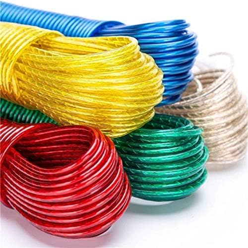 Efforias 50m Washing Line Rope Strong Steel Core 3.5mm thickness Indoor Outdoor Heavy Duty Weather Resistant PVC Laundry Clothes line Assorted Colour
