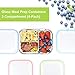 RENPHO [4-Pack, 36oz] Glass Meal Prep Containers 3 Compartment - Glass Bento Box Glass 3 Compartment Food Containers with Airtight Lids Glass Lunch Boxes - Microwave,Oven,Freezer,Dishwasher Safe