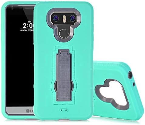 LG G6 Case, Walago Hybrid Heavy Duty Shockproof Dual Layer Impact Protective Case with [Kickstand Feature] Cover for LG G6 (2017), Mint Green