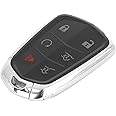 X AUTOHAUX New Car Keyless Remote Key Fob Shell Case Black HYQ2AB for Cadillac Escalade 2015 2016 2017 2018