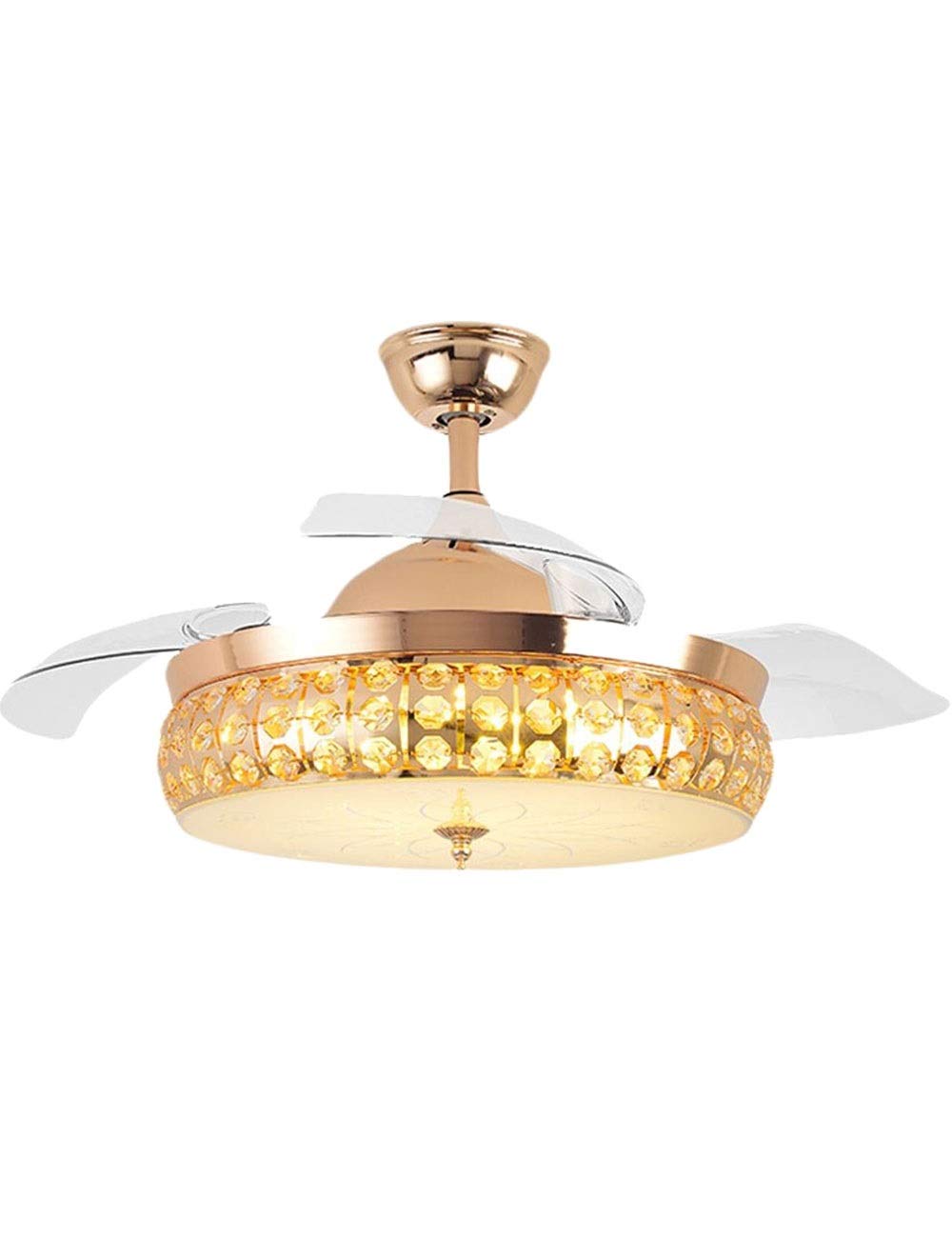 Ceiling Fan Light European Light Luxury Crystal Invisible Fan