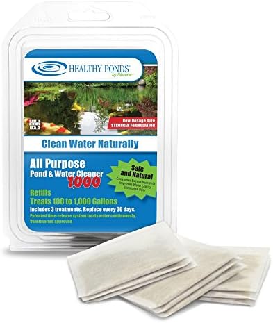 Healthy Ponds Refills for All Purpose Pond & Water Cleaner 1,000; 3 30-Day Refills Treat up to 1,000 Gallons for 90 Days