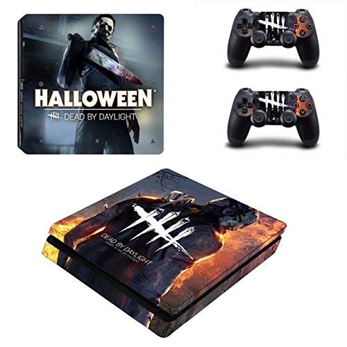 Amazon Com Playstation 4 Slim Skin Set Horror Game Hd Printing Vinyl Skin Cover Slimtective For Ps4 Slim Console And 2 Ps4 Controller By Tullia Video Games