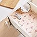 Kuke Shelf Liner Table Mat Beautiful Rose Pattern Non-Adhesive Contact Liner for Cabinets, Kitchen Shelves, Drawers 5 Rolls (L)