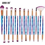 Goddessvan Makeup Brushes 20PCS Make up Foundation Eyebrow Eyeliner Blush Cosmetic Concealer Brushes (Blue)