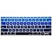 MOSISO Silicone Pattern Keyboard Cover Protective Skin Compatible with MacBook Pro 13 inch 2017 2016 Release A1708 Without Touch Bar & Compatible with MacBook 12 inch A1534, Mix Ombre Blue