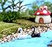Smilesky Miniature Swan Figure Animal Bird Toys Fairy Garden Decorations White & Black 1