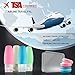 Leak Proof Travel Bottles Set,CHFUN 6 Pack 3 Fl.oz TSA Approved Silicone Squeeze Refillable Cosmetic Travel Containers Tubes Accessories, Perfect for Carry-on Luggage Liquid, Toiletries and Cream