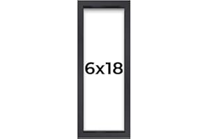 POSTER PALOOZA 6x18 Shadow Box Frame Contemporary Black Finish | 1" Depth of Usable Space| Vertical or Horizontal Display | Interior Size 6x18 or 18x6 Inches| UV Resistant Acrylic, Acid-Free Backing, Wall Hangers |
