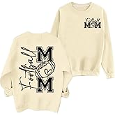 ECYJIO Football Sweatshirt Women Game Day Sweatshirts Sunday Funday Football Graphic Pullover Letter Print Long Sleeve Tops