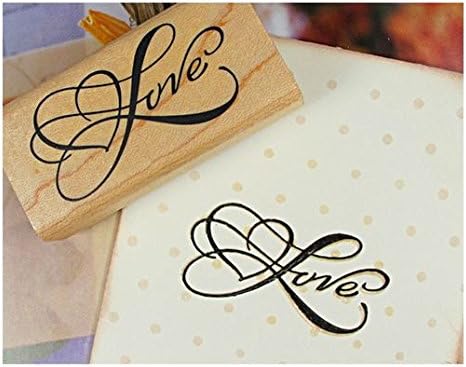 Adeeing Vintage Style Greeting Words DIY Rectangle Wood Rubber Seal Stamper Craft Art Word Love for Card Making