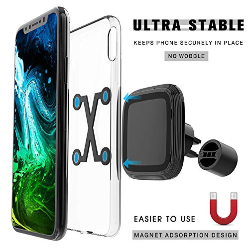 Gblesin Wireless Car Charger,15W Qi Fast Wireless Charging Magnetic Air Vent Mount Holder for iPhone SE 2020/11 Pro Max/11/ Xs MAX/XS/XR/X/8/8+, Samsung S10/S10+/S9/S9+/S8/S8+.