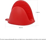 PAIDASHU Oven Glove Thicken Silicone Pot Holder Red 2 Pack view 2