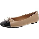 Anne Klein Women's Ballet Flat Luci, Nude Black, 7