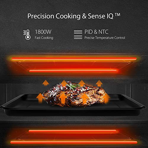 Toaster Oven Willsence Convection Toaster Oven with LCD Display and Element IQ, 6 Slice Toaster Oven with 9 Pre-set Cooking Functions, Brushed Stainless Steel,1800W - Thumbnail 5
