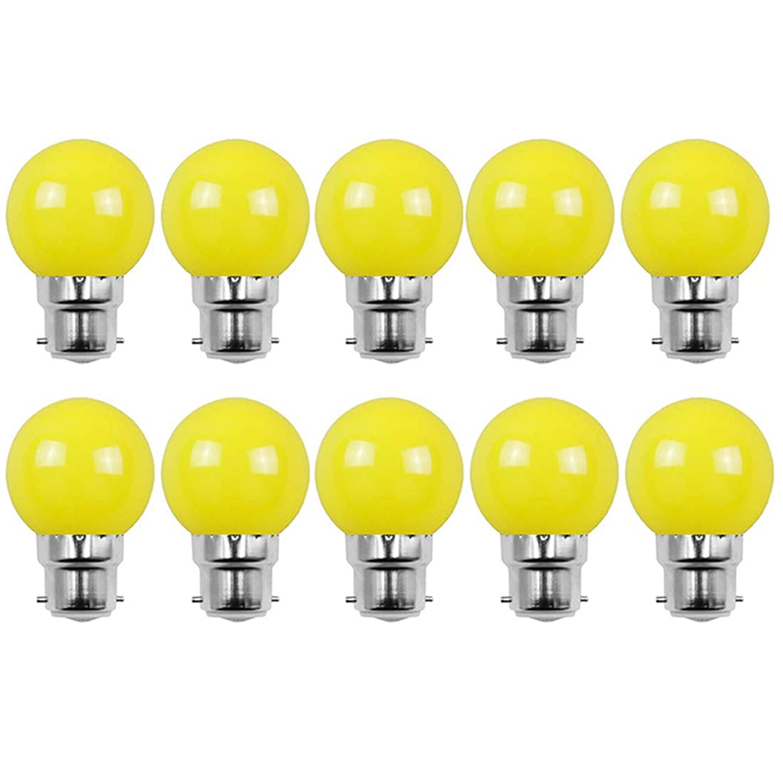 Aiwerttes 2W Globe G45 B22 Base LED Bulb Colored Yellow Bulb 20W Equivalent for Indoor and Outdoor String Lights,Not dimmable