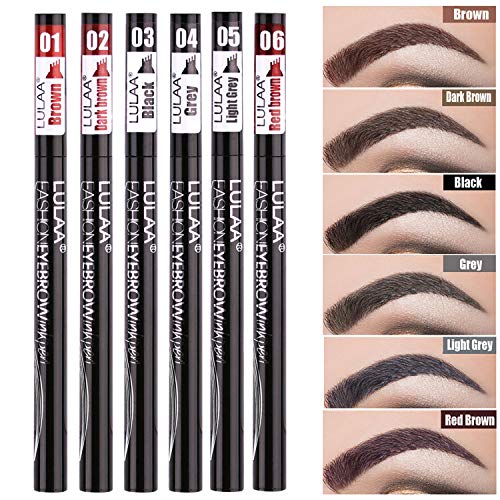 Eyebrow Pen, Long-lasting Waterproof Eyebrow Tattoo Pen, Microblading Eyebrow Pencil with a Micro-Fork Tip Applicator Creates Natural Looking Brows Effortlessly