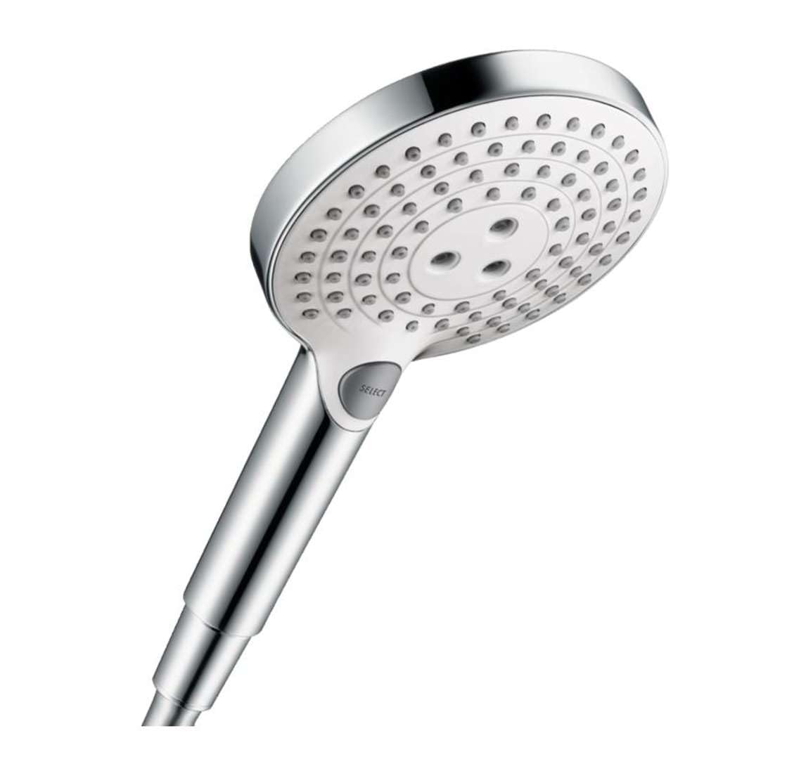 hansgrohe Raindance Select S 125 hand shower, 3 spray modes, white/chrome โ image 1