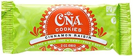 Paleo Cookies, Cinnamon Raisin by Ona, Gluten Free, SCD Approved, Dairy Free, Honey Sweetened Healthy Treats (12 Pack)