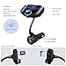 (Upgraded Version) Bluetooth FM Transmitter, GRDE Wireless Radio Adapter Hands-Free Car Kit Receiver with QC 3.0 USB Car Charger, AUX Input/Output, TF Card Slot and LED Display