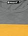 Allegra K Women's Casual Color Block Tops Round Neck Cotton Long Sleeve Tops Medium Yellow