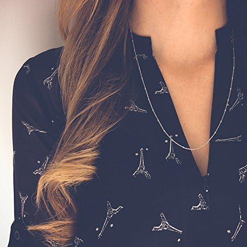 Abbey Park Sterling Silver Satellite Chain Necklace, Custom Length 16" to 24"