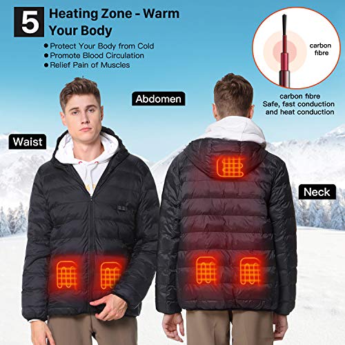 COZIHOMA Heated Jacket Soft Windproof Heated Vest USB Electric Heating Clothes