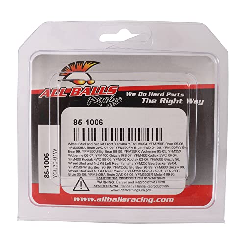 All Balls Racing Wheel Stud and Nut Kit 851006 Compatible With