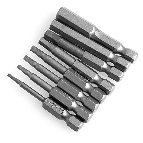 Click Here to See More Images Feamos 8Pcs Shank Magnetic Hex Head Screwdriver Bits 50mm 1/4 Inch