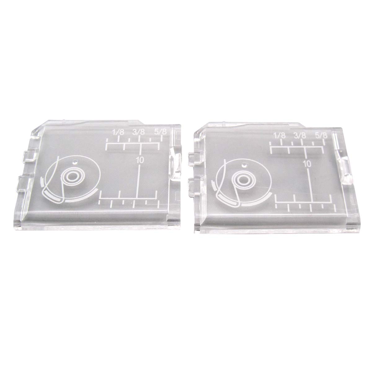 CKPSMS 2PCS #750036001 Slide Bobbin Cover Plate, Plastic, Compatible with Babylock, Bernette, Husqvarna Viking, Elna, Janome, Necchi, Pfaff, Transparent