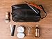 Classic Leather Toiletry Bag and Dopp Kit - Mens Travel and Shave Kit (French Morocco Leather, Dark Brown)