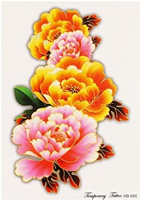 MML Temporary Tattoos Sticker,Tattoo Paper Flower Fake Tattoo Waterproof Body Stickers (Q)