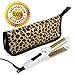 2-in-1 Mini Hair Straightener Travel Flat Iron/Curling Iron Dual Voltage 374 Degree Temperature Nano Titanium - Insulated Carry Bag Included