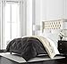 Beckham Hotel Collection Goose Down Alternative Reversible Comforter - All Season - Premium Quality Luxury Comforter - Full/Queen - Brown/Cream
