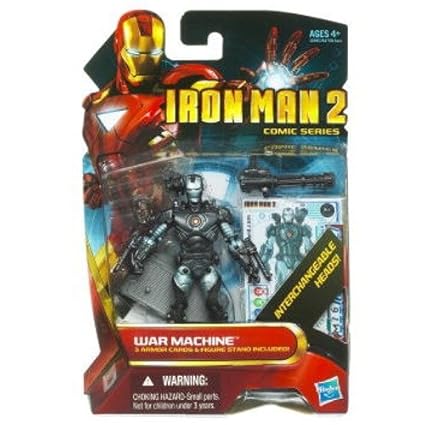 Iron Man 2 Comic 4 Inch Action Figure 38 War Machine Cyborg With Interchangeable Heads
