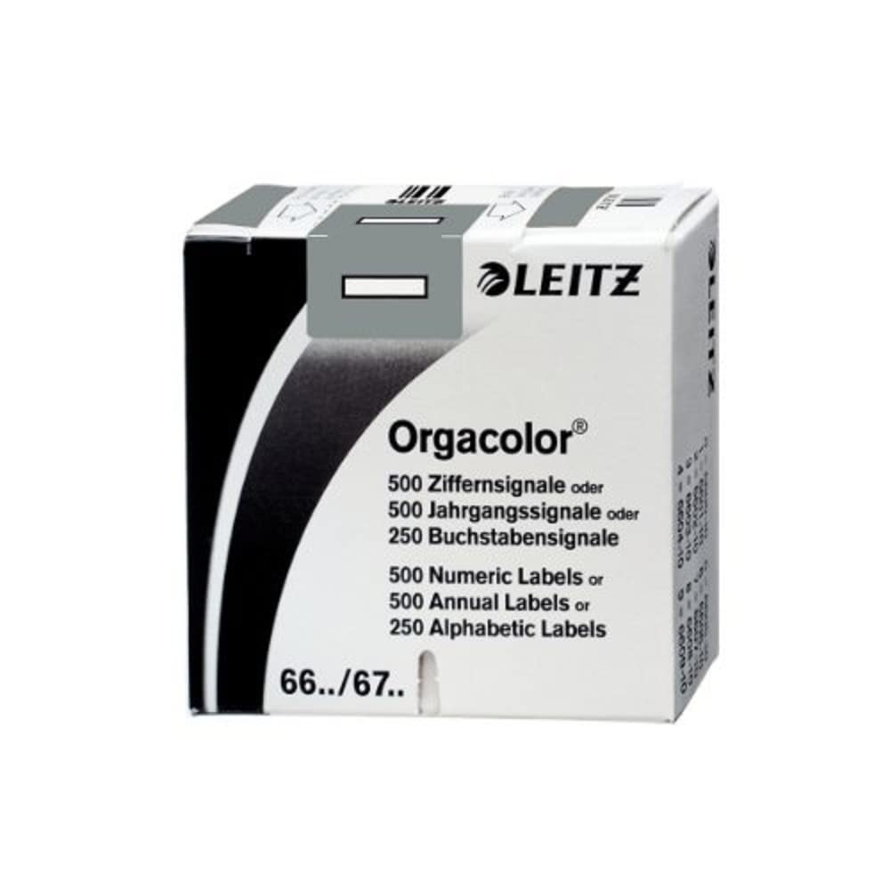 Leitz Orgacolor 66181000 Letter Sign Card "I" Pack of 250 Grey