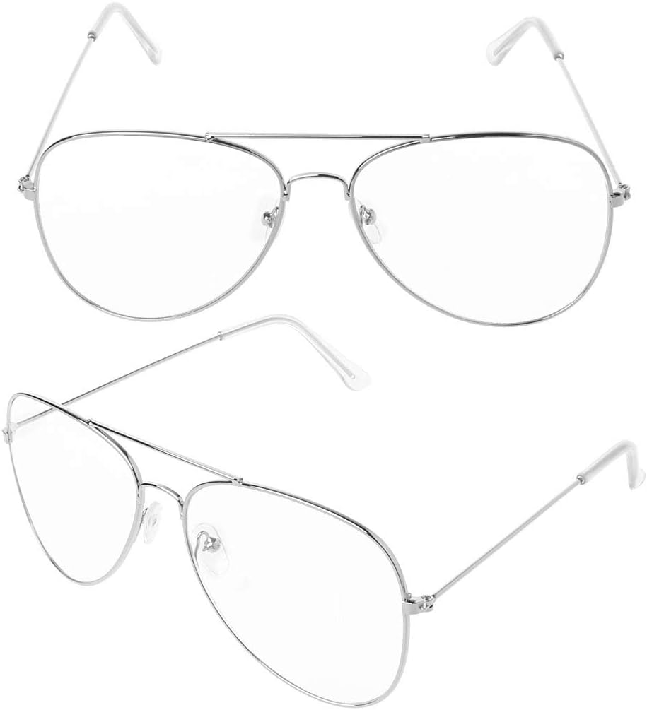 Aock Large Fashion Retro Metal Clear Lens Glasses Designer Tear Drop Frame Eyeglasses