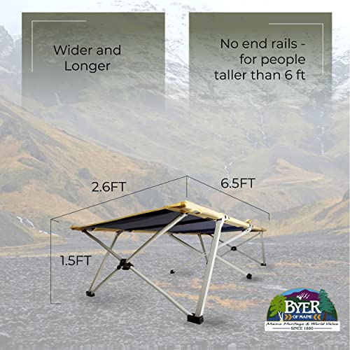 BYER OF MAINE Easy Cot Extra Large Folding Cot Heavy Duty Cot for