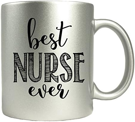 Best Nurse Ever Metallic Silver Coffee Mug, 11oz