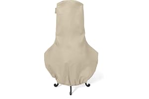 Covermates Chiminea Cover - Weather Resistant Polyester, Adjustable Drawcord, Elastic Hem, Grill and Heating, 24DIAMETER x 40H, Khaki