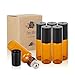 Fiery Youth Amber Glass Roller Bottles with Stainless Steel Roller Balls,Useful for Aromatherapy Perfumes and Lip Balms, 6 Bottle Set,5ml，Essential Oils Glass Roll on Bottle