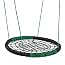 Balançoire Nid D’Oiseau 120 Cm Relaxdays – Filet Rond 150 Kg, Réglable, Jardin Extérieur Enfant & Adulte, Noir
