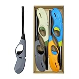 Butane Lighter, 4pcs Refillable Long Flame Lighter