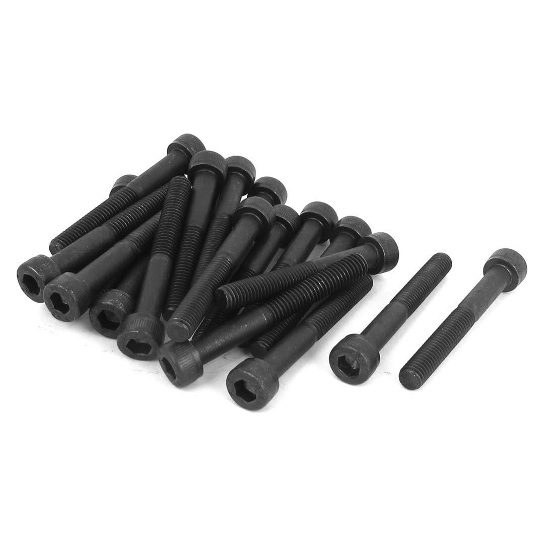 TOP-VIGOR 20Pcs Hexagon Socket Head Cap Screws, M5 x 40mm 12.9 Alloy Steel Replacement Machine Fastener Screws, Half Thread for Bicycle Motorcycle Repair, Professionals Landlords Repairmen, Black — image 1